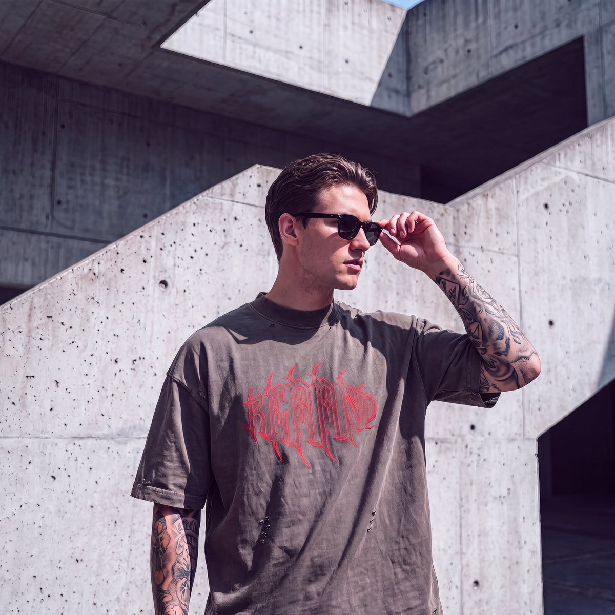 Ghotic oversize distressed t-shirt