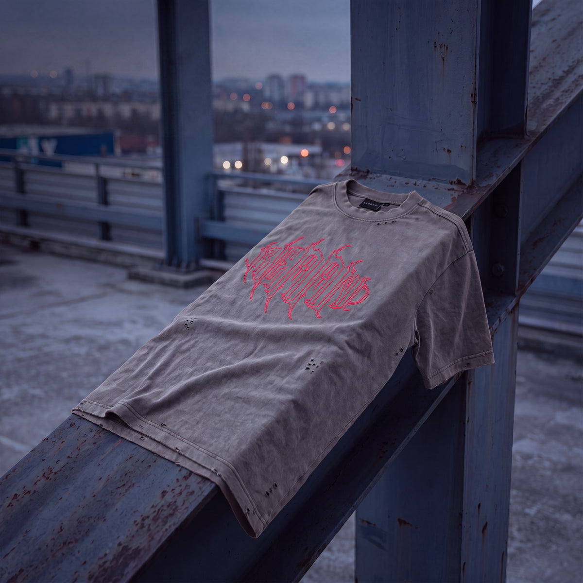 Ghotic oversize distressed t-shirt