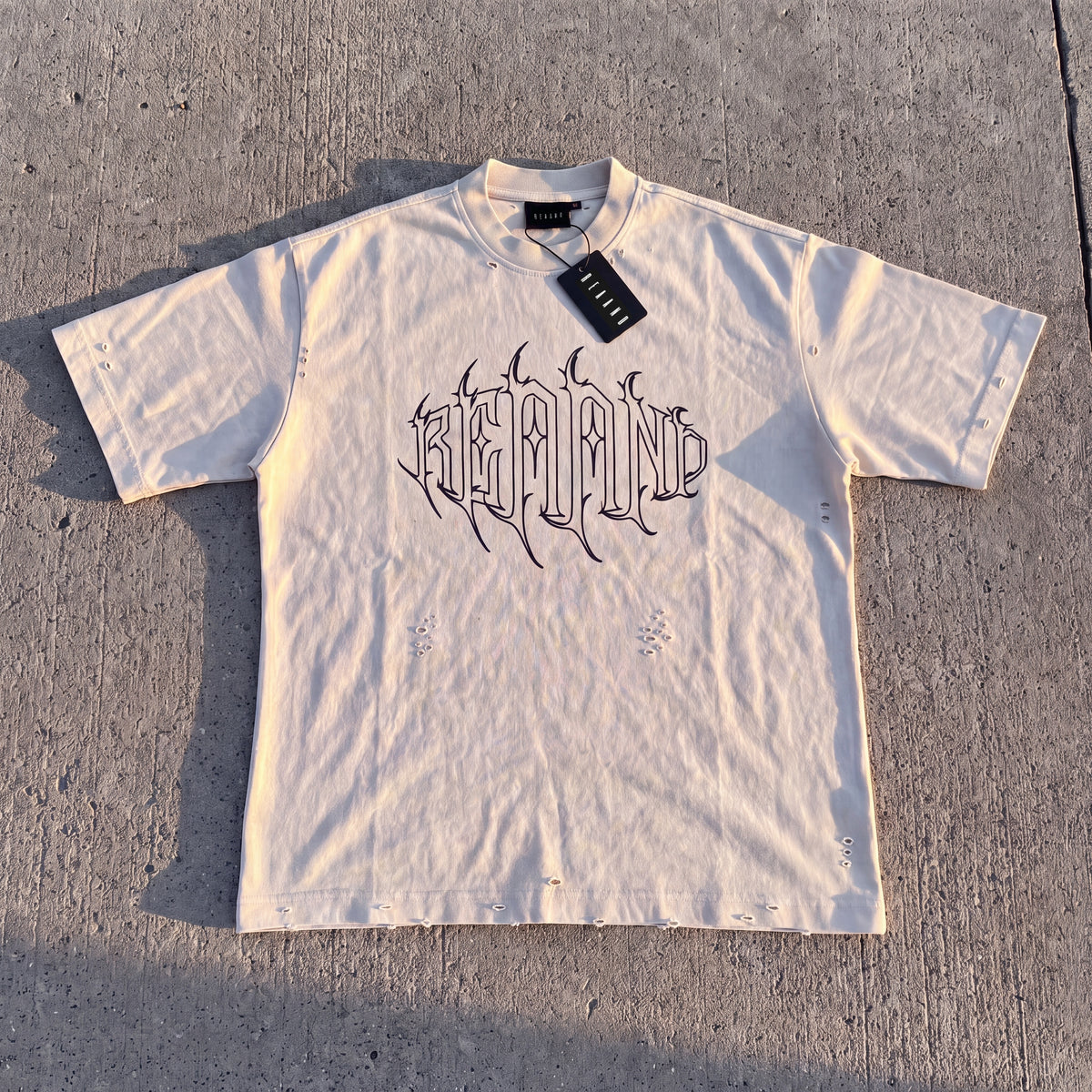 Ghotic oversize distressed t-shirt