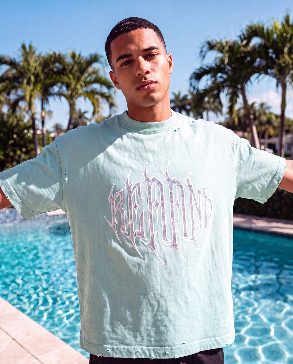 Ghotic cropped distressed t-shirt