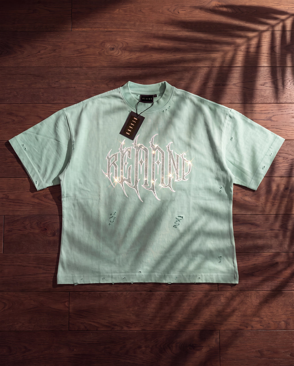 Ghotic cropped distressed t-shirt